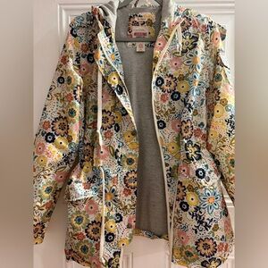 Mossimo Supply Co. Floral Hooded Jacket in Cream, Yellow, Pink, Navy